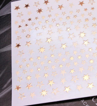 Aufkleber 3d Stars rosegold