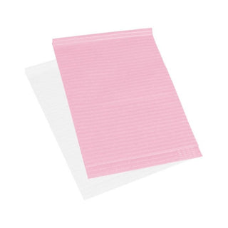 Nasstechnik-Servietten/ Hygienie Unterlagen 50 Stk. 3-lag. PE-Schicht Rosa