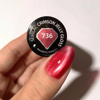 736 Crimson Jelly Gloss Cat Eye UV Nagellack 7ml Semilac