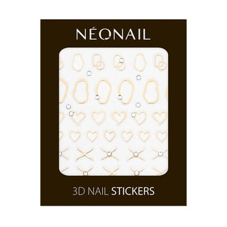 Gold Abstract 3D Nail Sticker Aufkleber Neonail