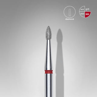 Pointed ellipse from 1.8 mm to 2.5 mm red cutter attachment STALEKS