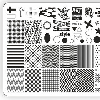 0002 by Vakula Matte stamping schablone + design blatt ART STAMPING