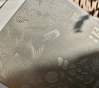 0001 Matte stamping schablone + design blatt ART STAMPING