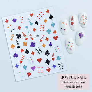Poker Aufkleber 1083 NailArt