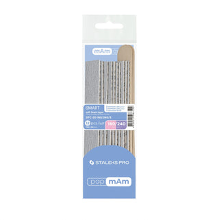 10 Ersatzfeile soft 180/240 grid + 2 wooden base SET PAPMAM (DFC-20) STALEKS SMART