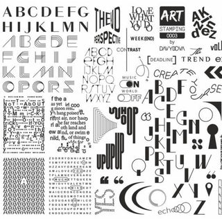 0003 by Davydova Matte stamping schablone + design blatt ART STAMPING