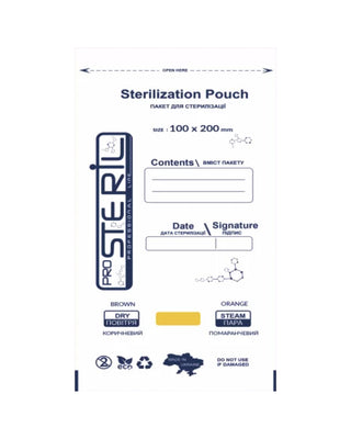 Sterilisationsbeutel ab 10 Stück (Kraftpaket) 100x200 mm PRO Steril
