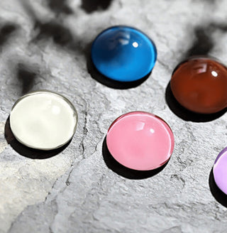 Rund Swatch display für Nagellack Glas Transparent (10 Stück)