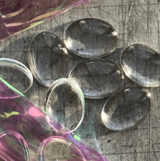 Oval - Swatch display für Nagellack Glas Transparent (10 Stück)