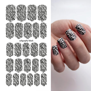 Nagelfolie Caligraphy black - Nail Wraps by Provocative Nails