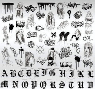 15 URBAN stamping schablone + design blatt TAKIDA