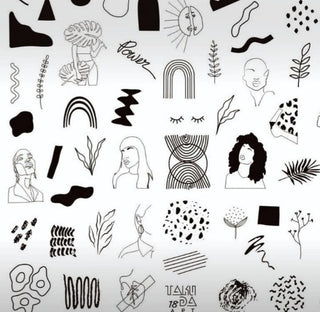 18 ART stamping schablone + design blatt TAKIDA