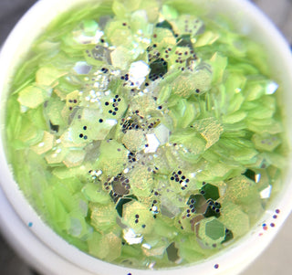 LIME Frost - Glitter MIX IBDI Nails