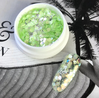 LIME Frost - Glitter MIX IBDI Nails