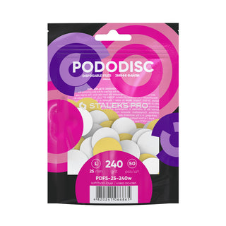 PODODISC L (25 mm) - 50 x Ersatz Schleifpapier SOFT BASE WHITE (PDFS-25) STALEKS