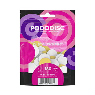PODODISC L (25 mm) - 50 x Ersatz Schleifpapier SOFT BASE WHITE (PDFS-25) STALEKS