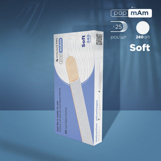 25 Ersatzfeile SOFT + 25 wooden base SET PAPMAM (DWCE-20) STALEKS