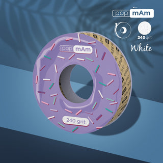 Ersatzrolle für die Einwegfeile Körnung 100-240 PAPMAM für Metall-Untersatz (7 Meter Rolle)  STALEKS