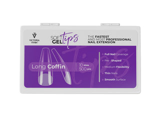 LONG COFFIN - SOFT GEL TIPS 500stk VICTORIA VYNN