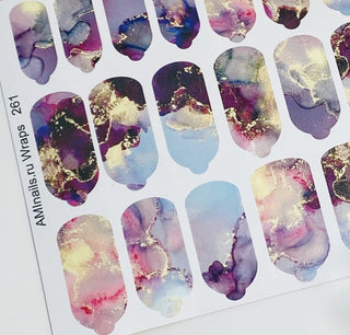 Nagelfolie 261 Nail Wraps für Maniküre AMINAILS