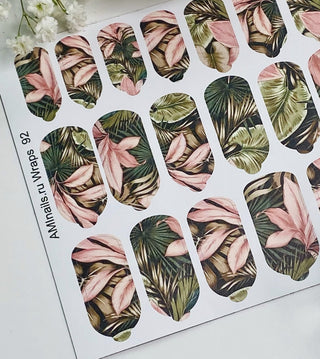 Nagelfolie 92 Nail Wraps für Maniküre AMINAILS