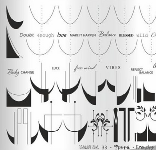 33 FRENCH stamping schablone + design blatt TAKIDA