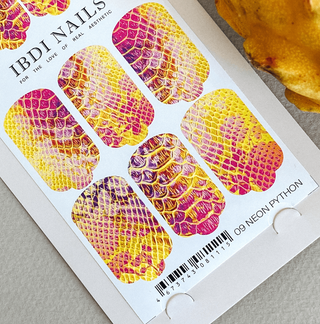 09 NEON PYTHON - Nail Wraps IBDI Nails
