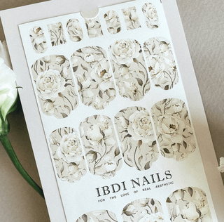11 BLISSFUL PEONIES - Nail Wraps IBDI Nails
