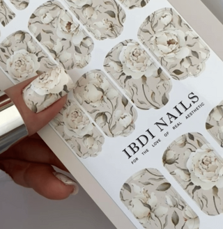 11 BLISSFUL PEONIES - Nail Wraps IBDI Nails