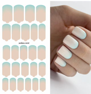 Nagelfolie Ombre mint - Nail Wraps by Provocative Nails