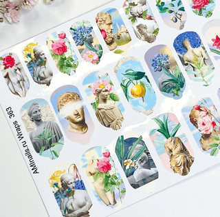 Nagelfolie 363 Nail Wraps für Maniküre AMINAILS