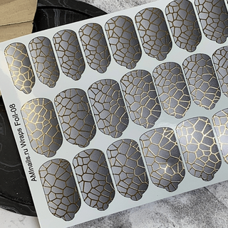 Nagelfolie 08 Foil Nail Wraps für Maniküre AMINAILS