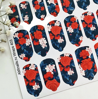 Nagelfolie 403 Nail Wraps für Maniküre AMINAILS