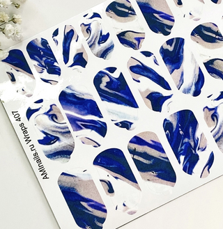 Nagelfolie 407 Nail Wraps für Maniküre AMINAILS