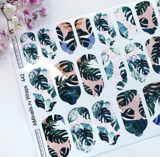 Nagelfolie 442 Nail Wraps für Maniküre AMINAILS