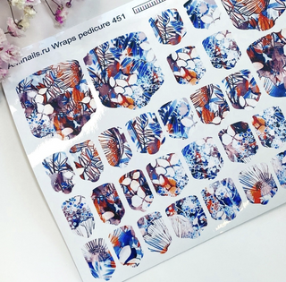 Nagelfolie 451 Nail Wraps für Pediküre AMINAILS