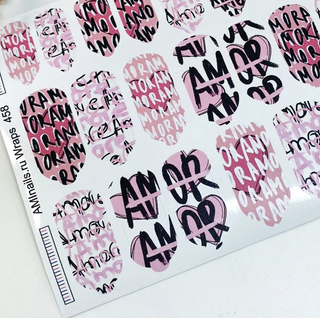 Nagelfolie 458 Nail Wraps für Maniküre AMINAILS