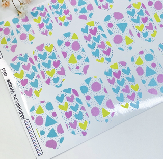 Nagelfolie 464 Nail Wraps für Maniküre AMINAILS