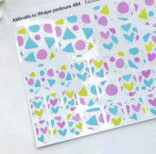 Nagelfolie 484 Nail Wraps für Pediküre AMINAILS