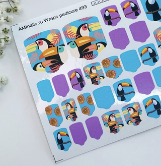 Nagelfolie 493 Nail Wraps für Pediküre AMINAILS