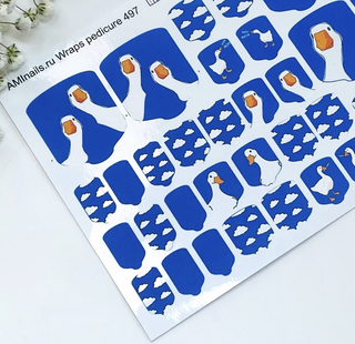 Nagelfolie 497 Nail Wraps für Pediküre AMINAILS