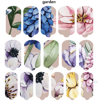 Nagelfolie Garden - Nail Wraps by provocative nails & safinailstudio