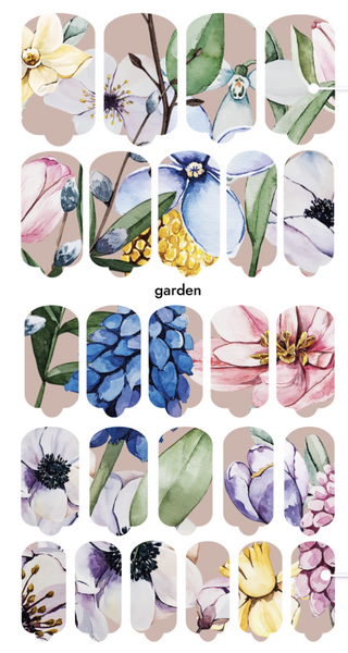 Nagelfolie Garden - Nail Wraps by provocative nails & safinailstudio