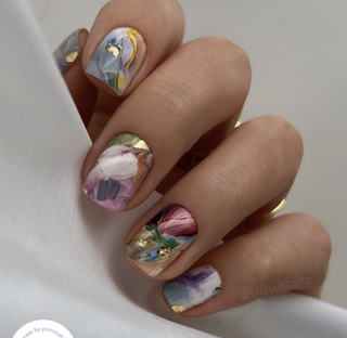 Nagelfolie Peony - Nail Wraps by provocative nails & safinailstudio