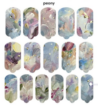 Nagelfolie Peony - Nail Wraps by provocative nails & safinailstudio