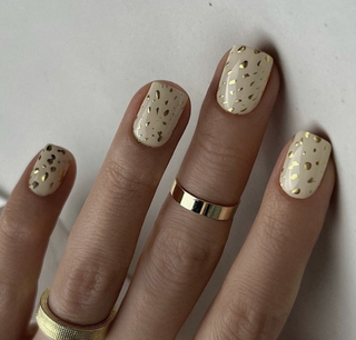 Nagelfolie Gold gepard - Nail Wraps by provocative nails & safinailstudio