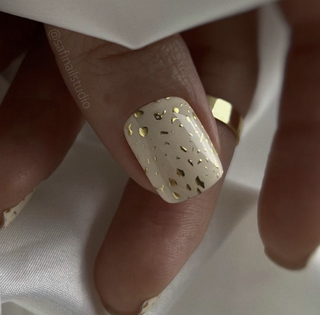 Nagelfolie Gold gepard - Nail Wraps by provocative nails & safinailstudio