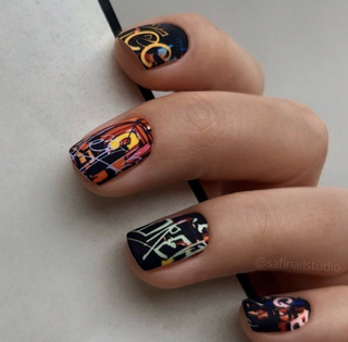 Nagelfolie Mon lisa - Nail Wraps by provocative nails & safinailstudio