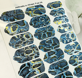 Nagelfolie 34 Foil Nail Wraps für Maniküre AMINAILS