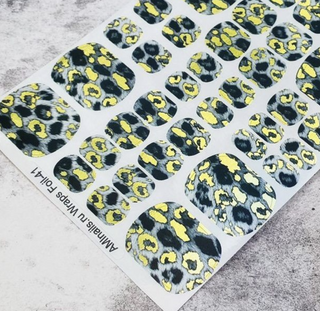 Nagelfolie 41 Foil Nail Wraps für Pediküre AMINAILS